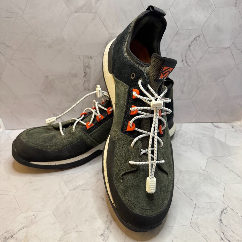 Adidas Five Tennie Athletic Sneakers Mens Sz 12 Leather Green Black Shoes in EUC